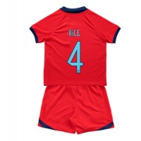 Camiseta Inglaterra Declan Rice #4 Visitante Equipación para niños Mundial 2022 manga corta (+ pantalones cortos)